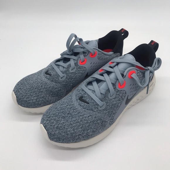 Boys Nike Legend React Blue Athletic Running Shoes - Picture 3 of 10
